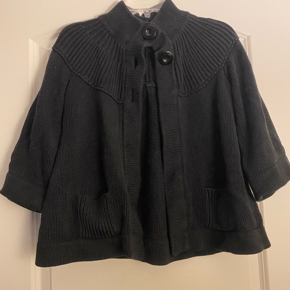 Kenneth Cole Chic Black Knit Cardigan Size S